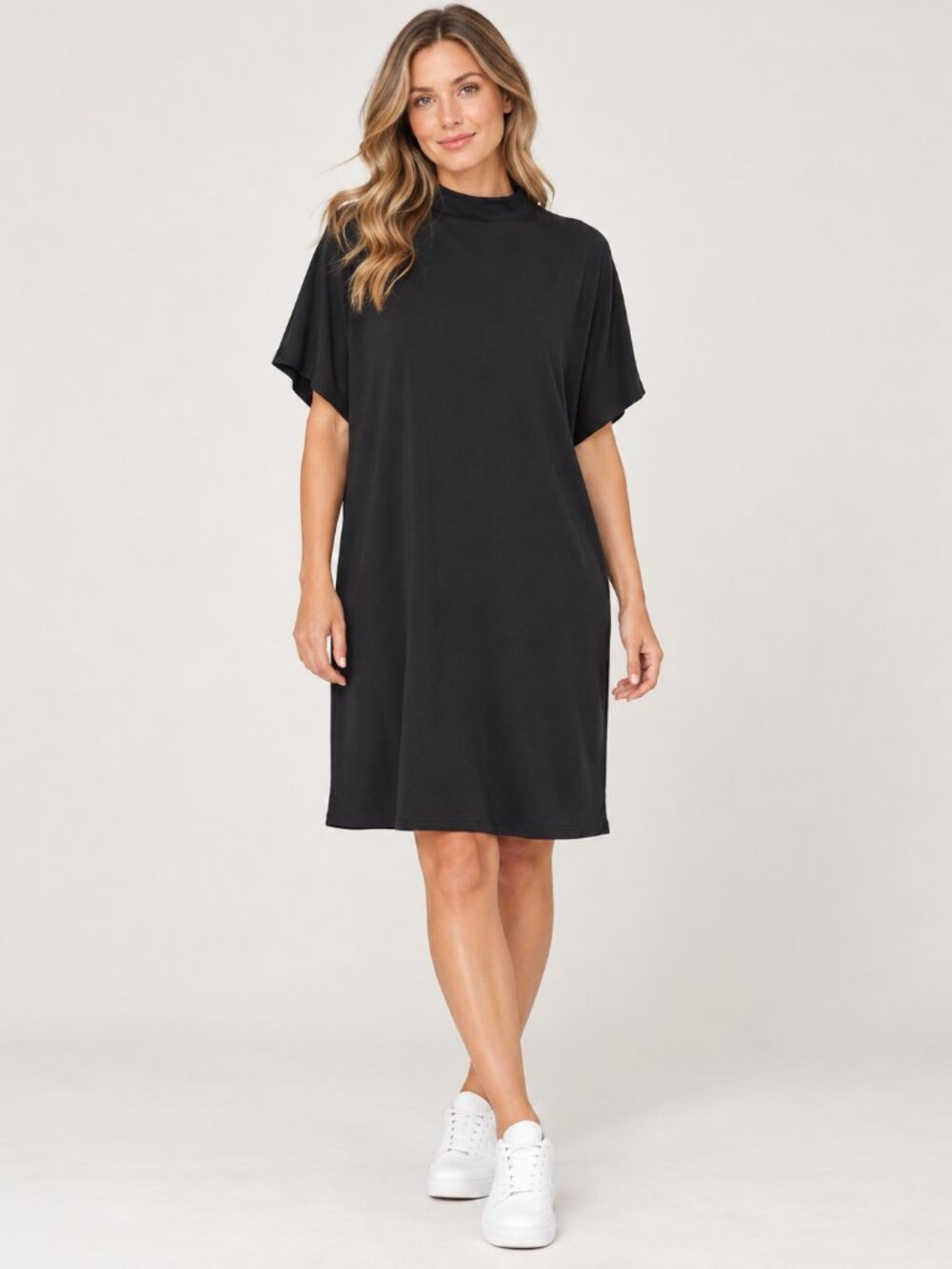Frank & Eileen Ella The Easiest Dress Black Capelet Supima Cotton Tee Lab XS/S